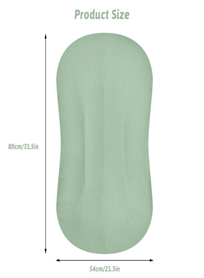 SWESEN Baby Lounger Cover, Breathable Newborn Lounger Cover, Cotton Linen Lounger Slipcover for Baby Girls and Boys, Cover Only, Green - Image 4
